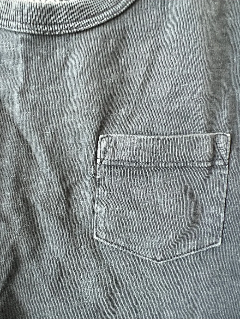 4/$12 Crewcuts Boys Short Sleeve Pocket Tee in Washed Navy Blue | 6-7
